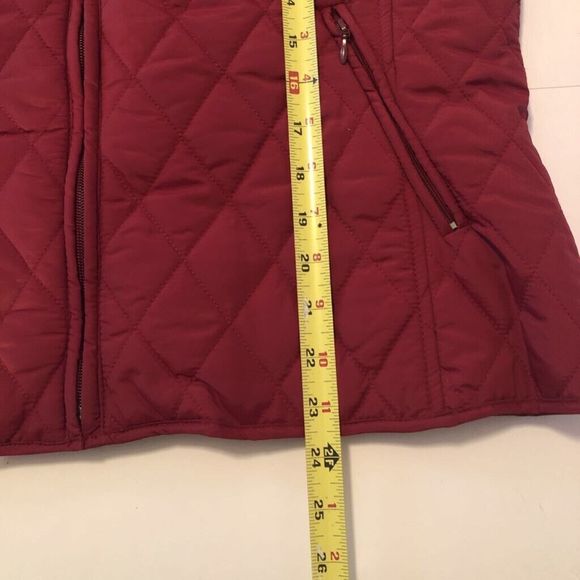 University Of Oklahoma Crable For Her Womens Vest Red Quilted Zip Mock Neck L - Picture 7 of 7